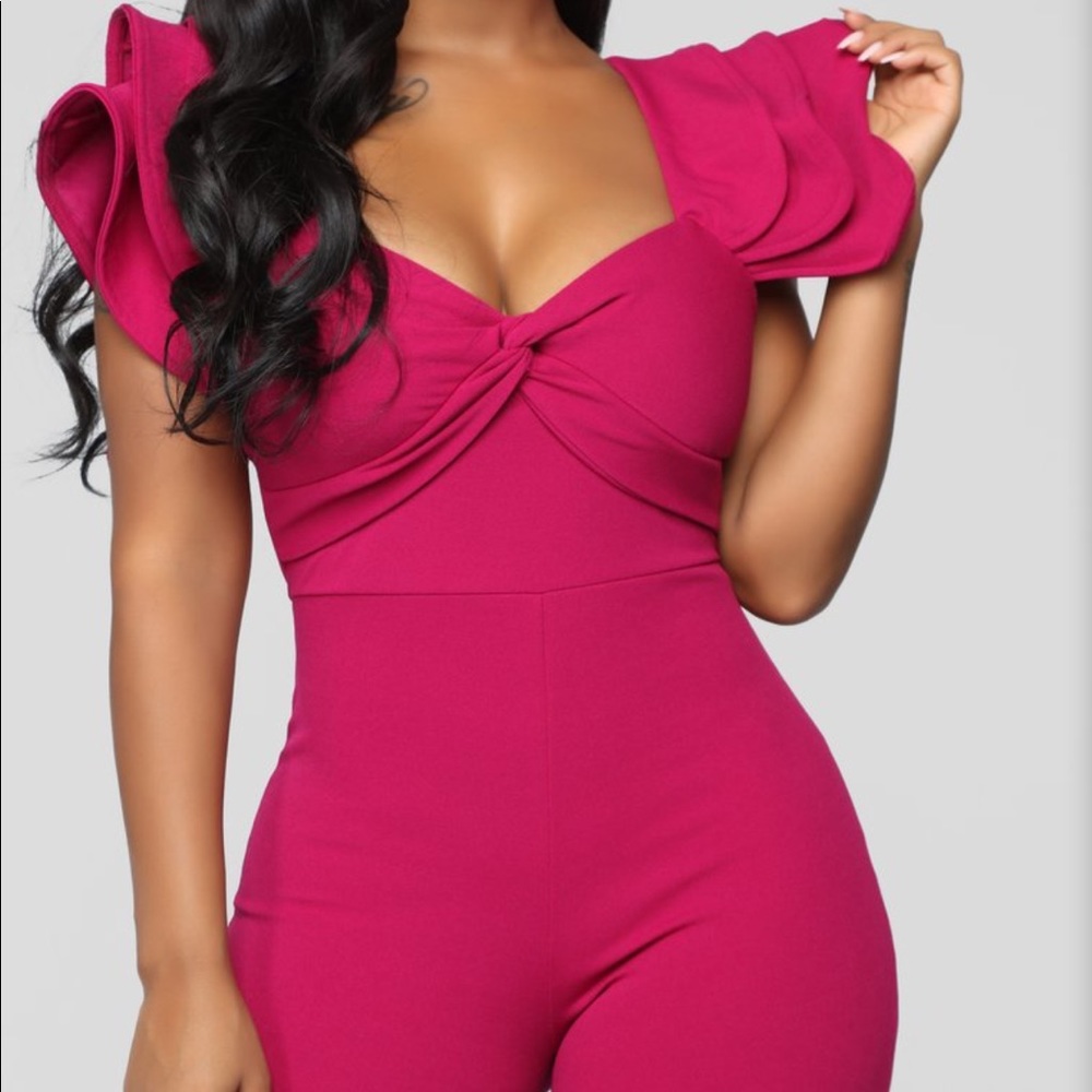 Sexy Magenta Romper - Picture 2 of 6